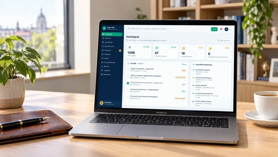 Aegis CRM – Egyedi CRM · AI adatkinyerés · Ügyfélportál