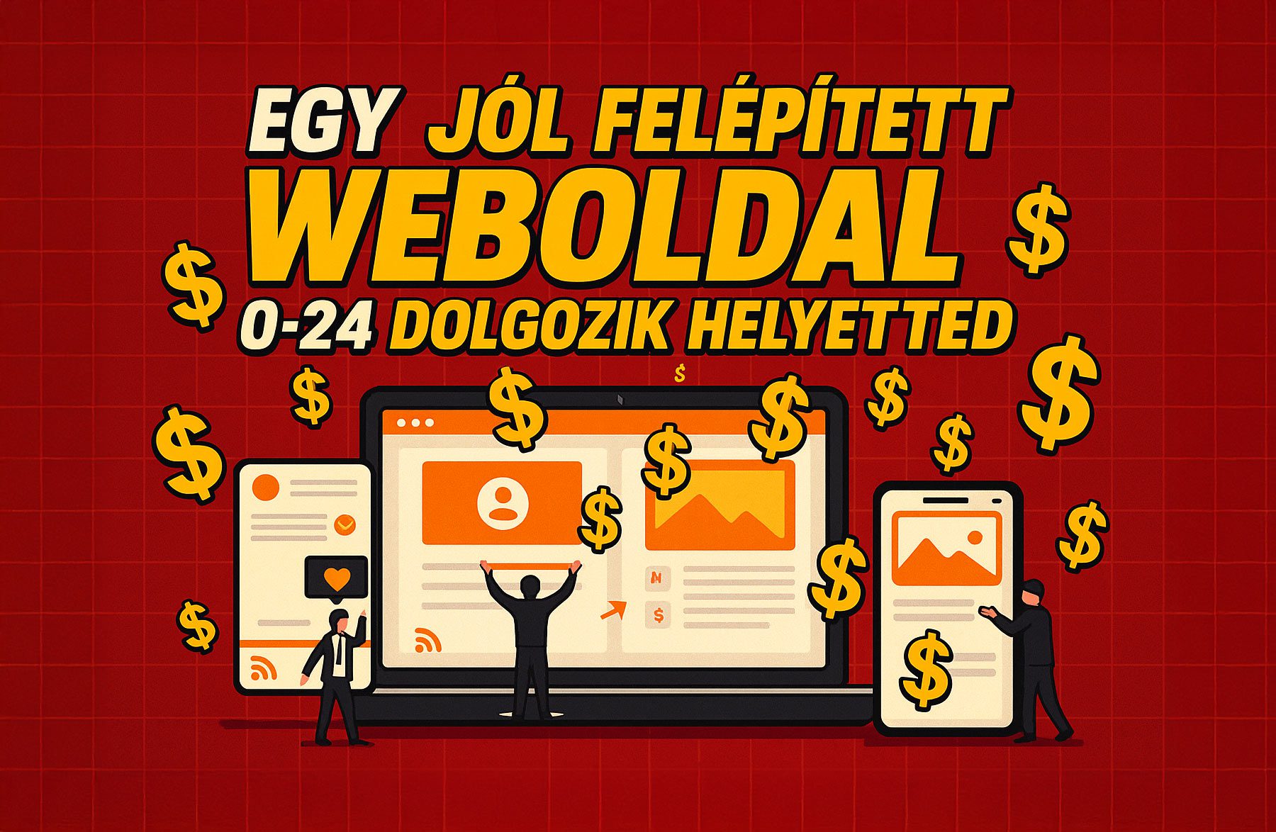 Egy jól felépített weboldal 0-24 dolgozik helyetted – te csak szedd be az eredményt!