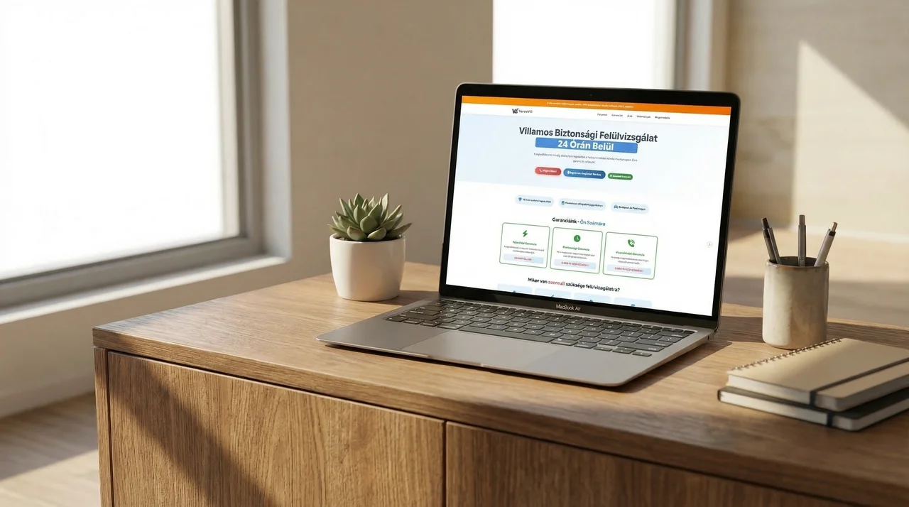 Veresvill: Villamos Felülvizsgálat Landing Oldal – Visuals By Adam